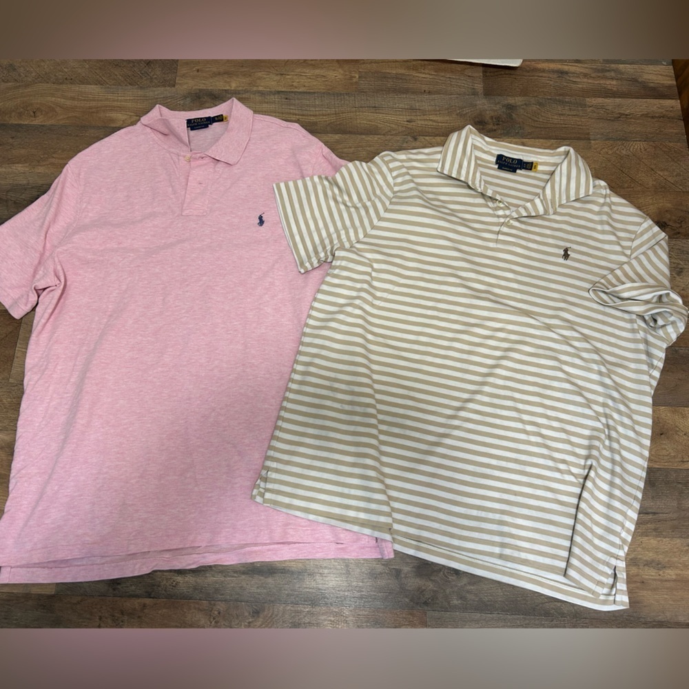Bundle of 2 Ralph Lauren Classic Fit Pink Polo Shirt